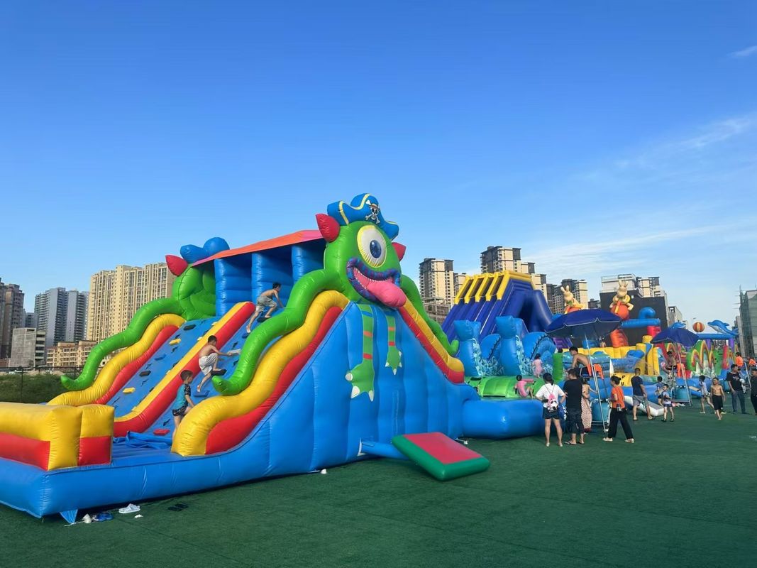 Alliantie opblaasbare uitsmijter speeltuin Bounce House Water glijbaan Kinderen Bouncy kastelen water opblaasbaar bounce huis Fo